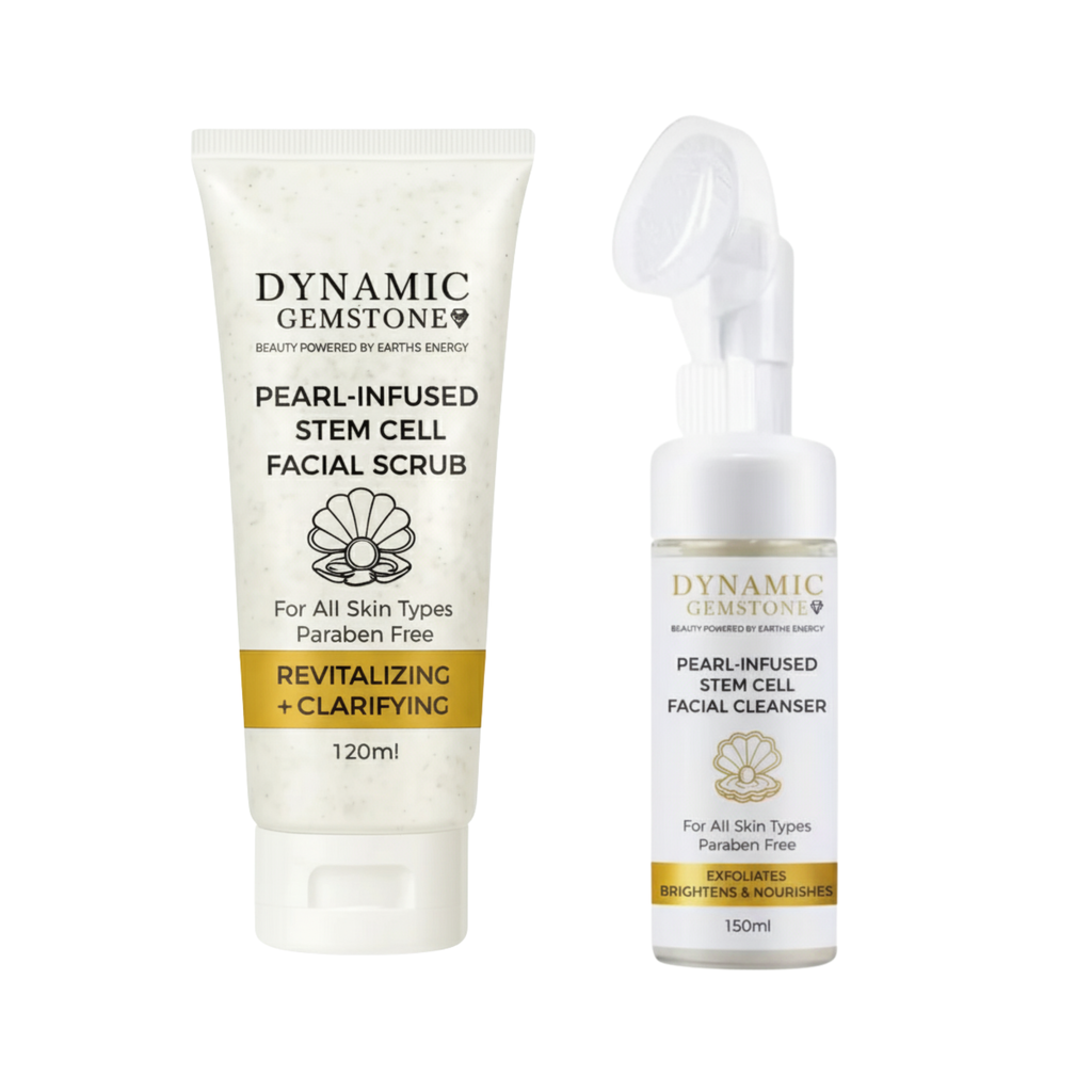 Dynamic Gemstone Pearl-Infused Stem Cell - Facial Scrub & Scrub