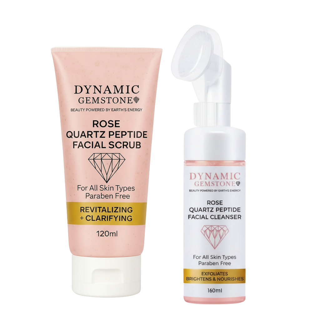Dynamic Gemstone - Rose Quartz Peptide - Facial Scrub & Cleanser