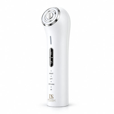 Angled view of the white Dynamic Supreme NEXUS beauty device